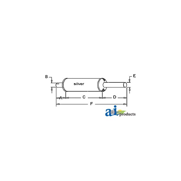 Muffler 6.3" x6.4" x30.8"